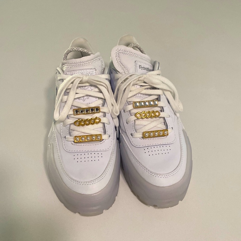 Reebok Club C Cardi B White Platfoms